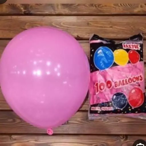 بادکنک صورتی بسته 5 عددی سایز 12 اینچ (سایز استاندارد)